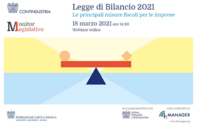 18 MARZO, WEBINAR SULLA LEGGE DI BILANCIO 2021