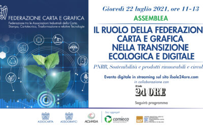 SAVE THE DATE – IL 22 LUGLIO ASSEMBLEA PUBBLICA DI FEDERAZIONE CARTA E GRAFICA