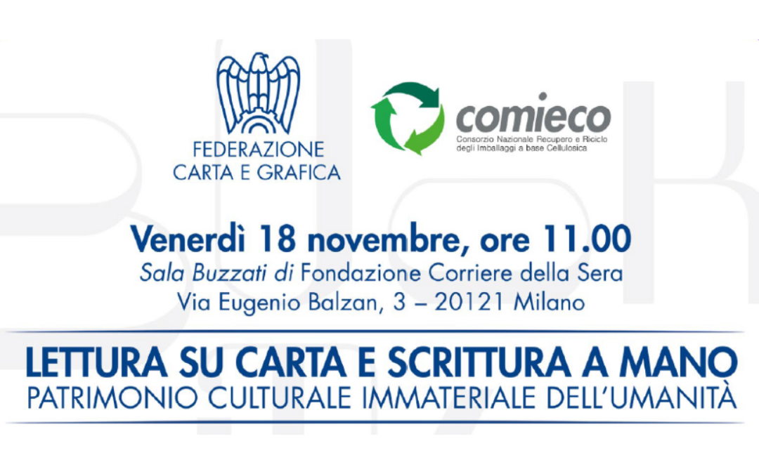 LA FEDERAZIONE CARTA E GRAFICA A BOOKCITY IL 18 NOVEMBRE